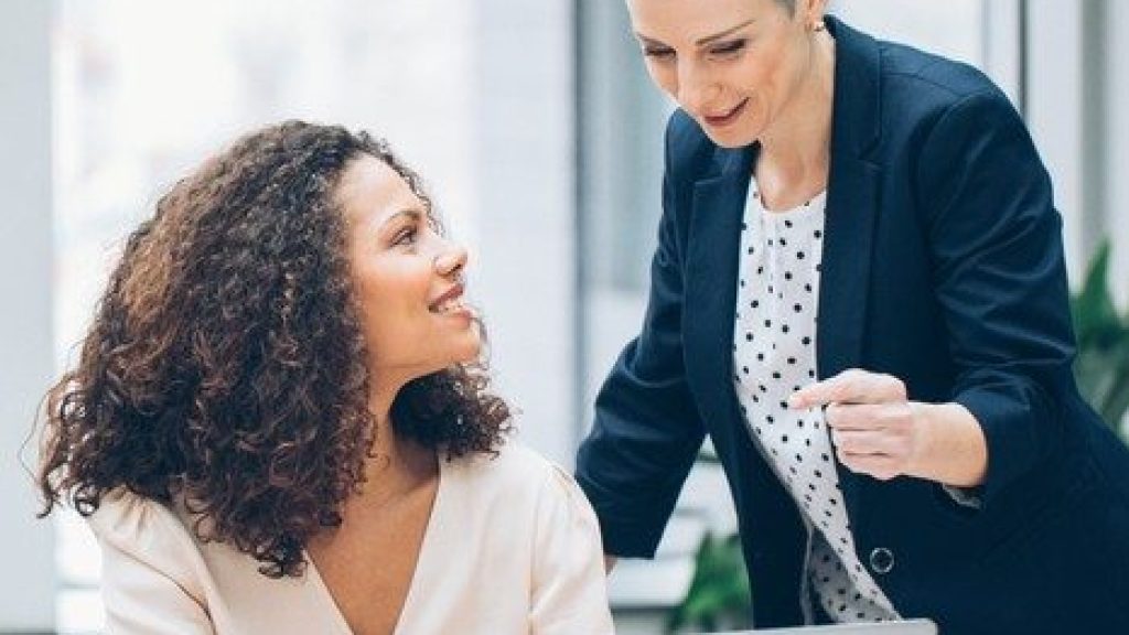 Colleagues business woman working together in the office